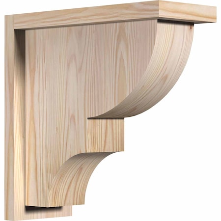Ekena Millwork Ridgewood Smooth Corbel w/Backplate, Douglas Fir, 5 1/2"W x 14"D x 14"H COR06X14X14RID01SDF